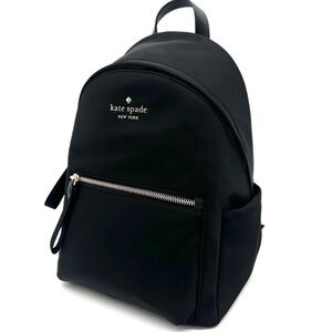 Kate Spade Chelsea Nylon Medium Backpack Black/Gold (NWT)